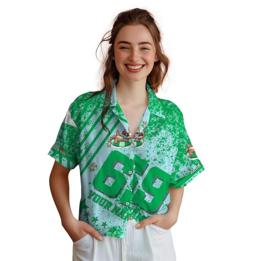 Personalized Sloth Stripe Burst Hawaiian Shirt Top rated