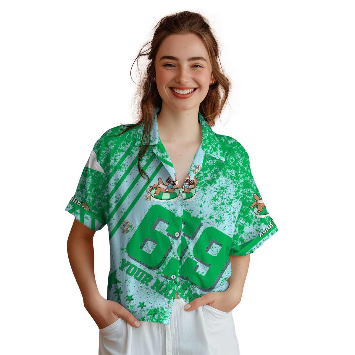 Personalized Sloth Stripe Burst Hawaiian Shirt Top rated Personalized Sloth Stripe Burst Hawaiian Shirt Top rated