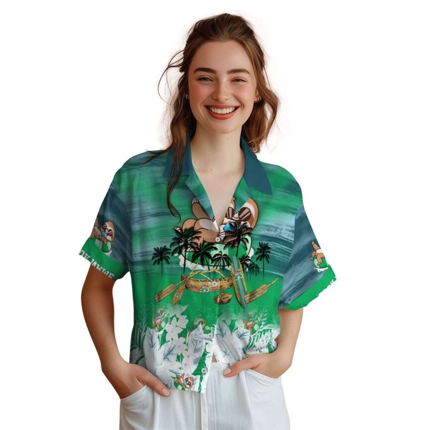 Personalized Sloth Sunset Beach Canoe Hawaiian Shirt Top rated