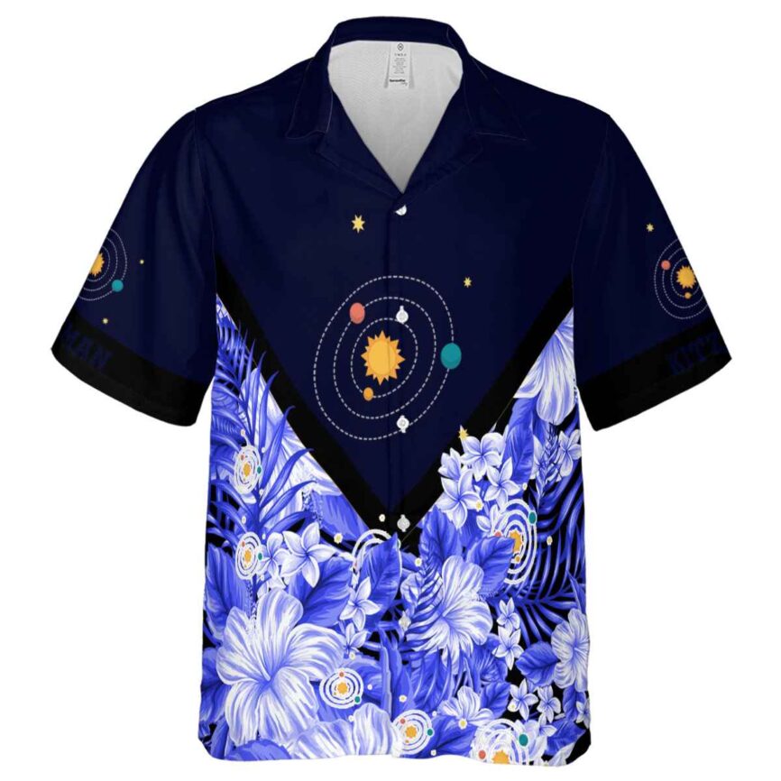 Personalized Space Bold Floral Number Hawaiian Shirt Fashion forward