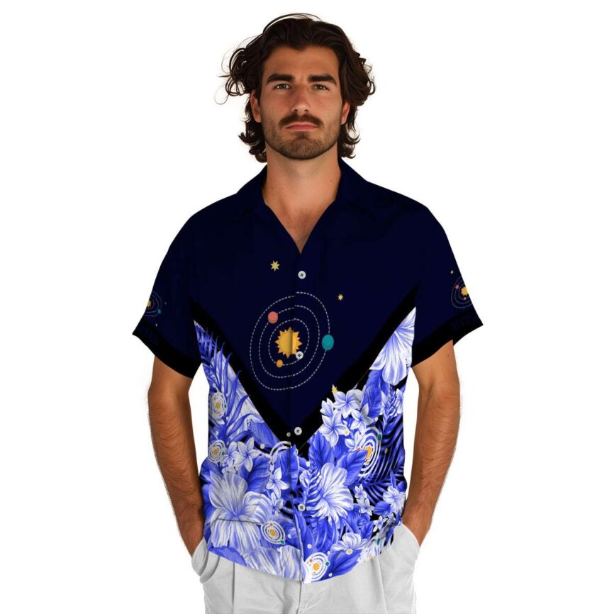 Personalized Space Bold Floral Number Hawaiian Shirt New Arrival