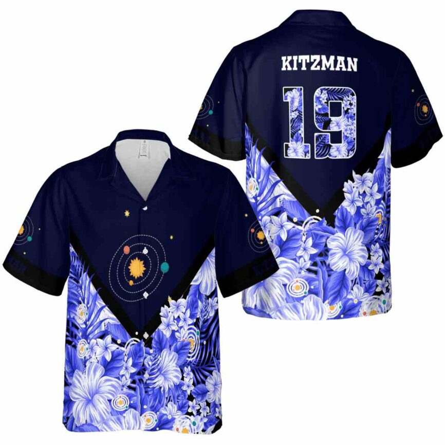 Personalized Space Bold Floral Number Hawaiian Shirt Premium grade