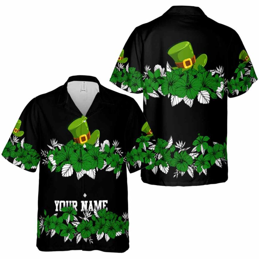 Personalized St Patricks Day Hibiscus Band Hawaiian Shirt Premium grade