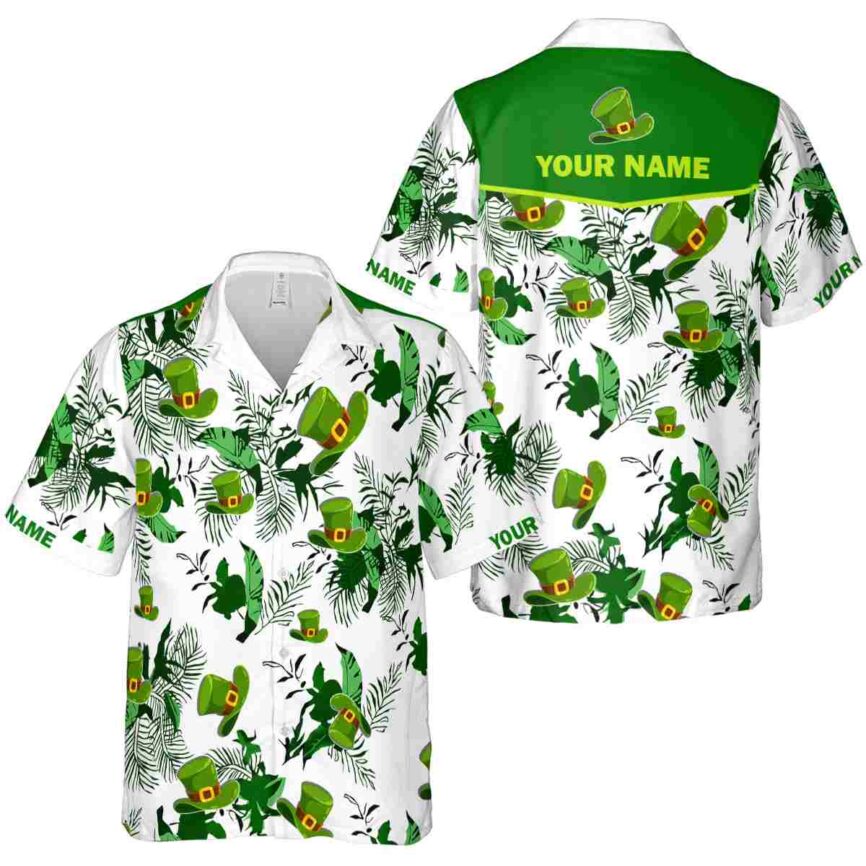Personalized St Patricks Day Leafy Accents Hawaiian Shirt Premium grade