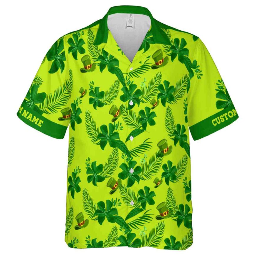 Personalized St Patricks Day Tropical Flower Hawaiian Shirt Fashion forward