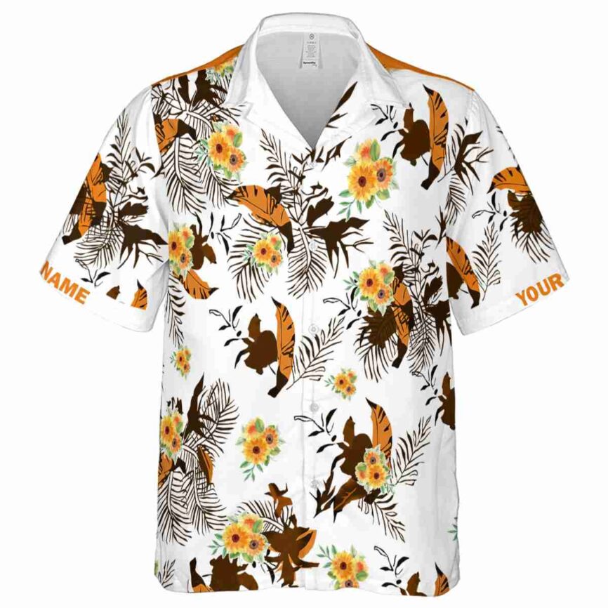 Personalized Sunflower Leafy Accents Hawaiian Shirt Fashion forward