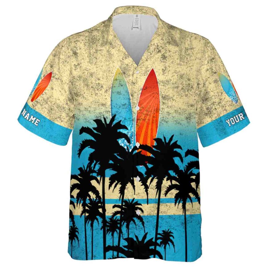 Personalized Surf Sunset Gradient Hawaiian Shirt Fashion forward