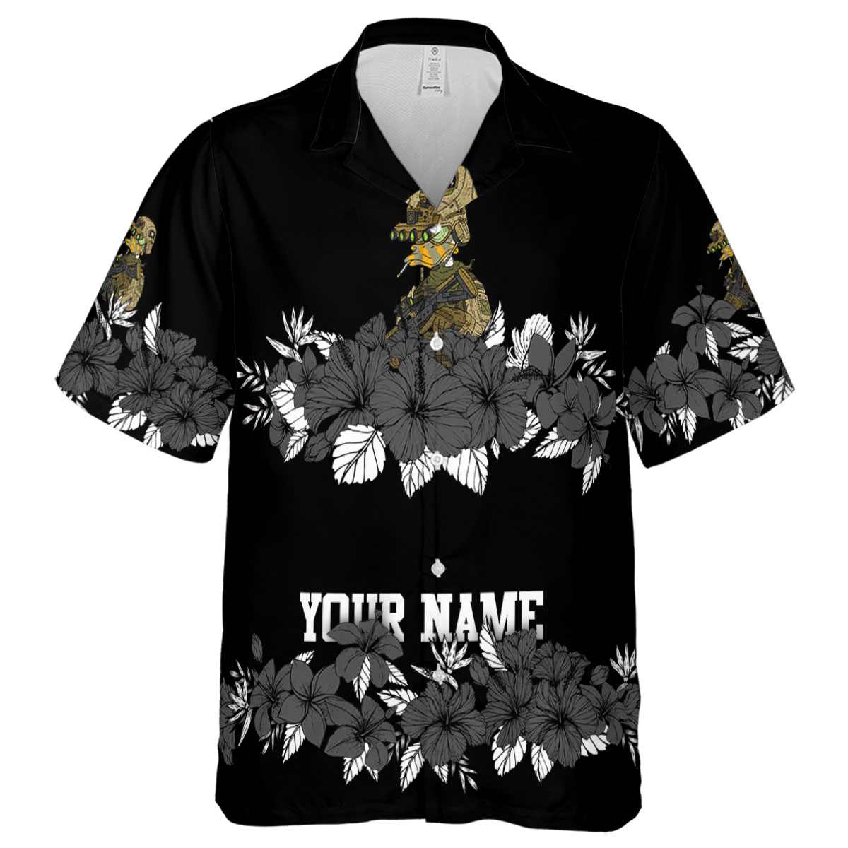 Personalized Tactical Hibiscus Band Hawaiian Shirt Fashion forward Personalized Tactical Hibiscus Band Hawaiian Shirt Fashion forward