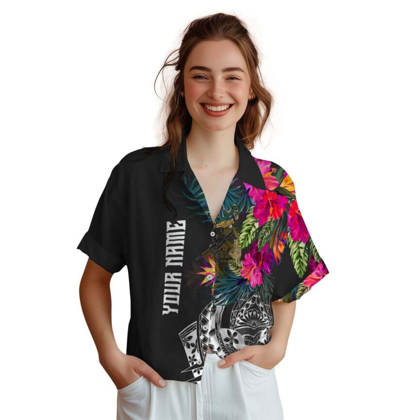 Personalized Tactical Polynesian Flowers Hawaiian Shirt Top rated