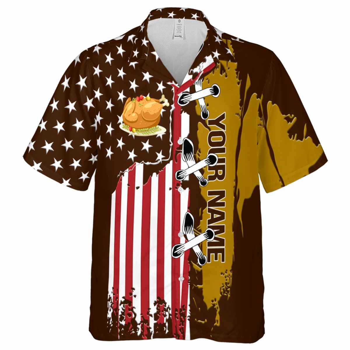 Personalized Thanksgiving Flag Stitches Hawaiian Shirt Fashion forward Personalized Thanksgiving Flag Stitches Hawaiian Shirt Fashion forward