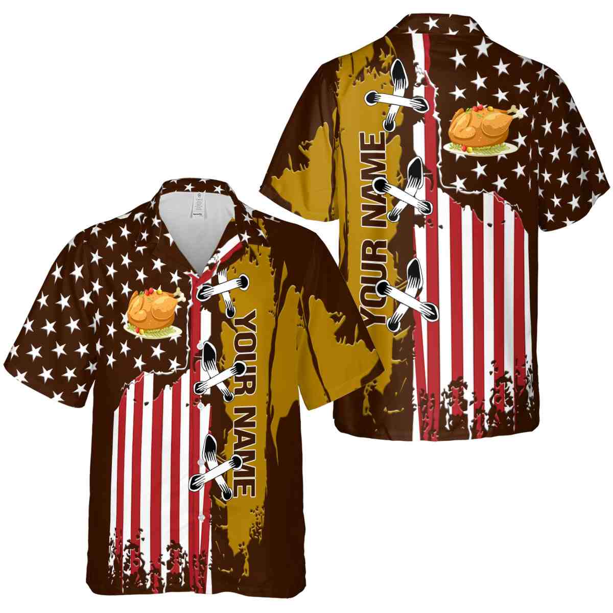 Personalized Thanksgiving Flag Stitches Hawaiian Shirt Premium grade Personalized Thanksgiving Flag Stitches Hawaiian Shirt Premium grade