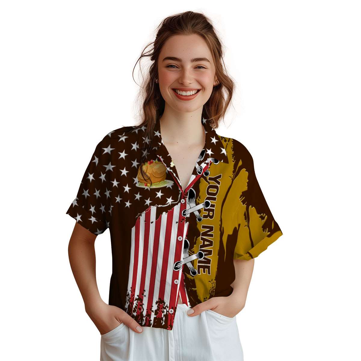 Personalized Thanksgiving Flag Stitches Hawaiian Shirt Top rated Personalized Thanksgiving Flag Stitches Hawaiian Shirt Top rated