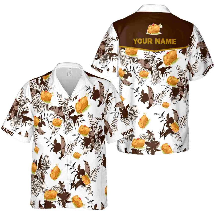 Personalized Thanksgiving Leafy Accents Hawaiian Shirt Premium grade