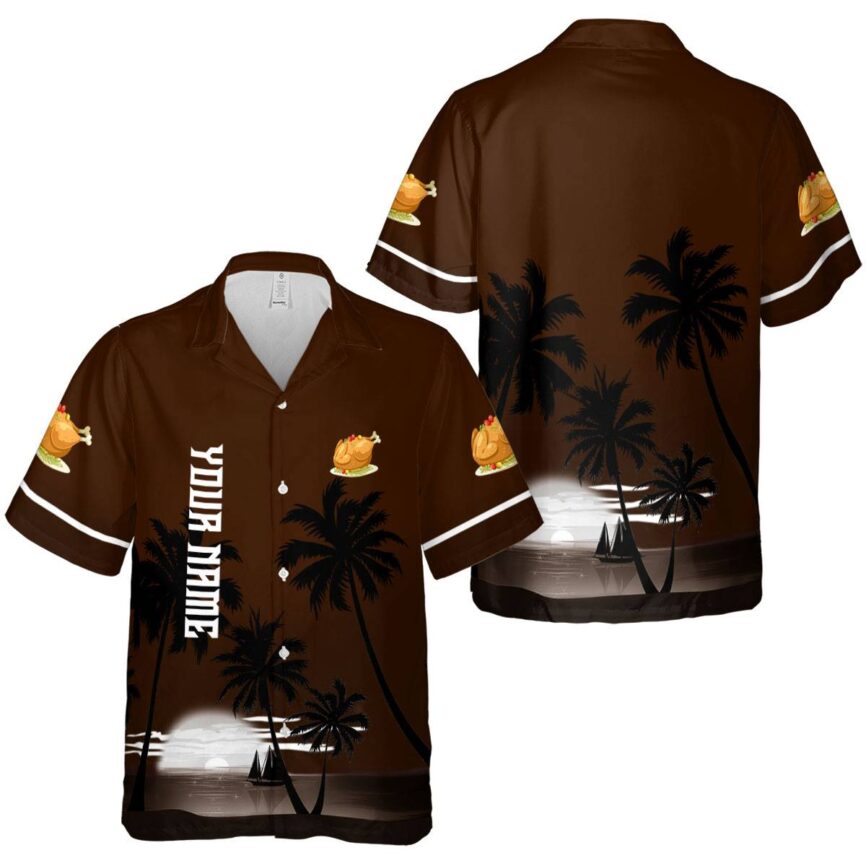 Personalized Thanksgiving Ocean Sunset Hawaiian Shirt Premium grade
