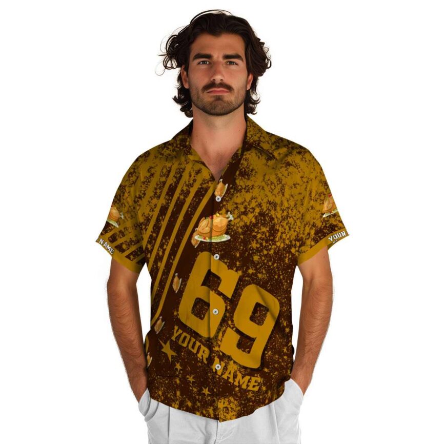 Personalized Thanksgiving Stripe Burst Hawaiian Shirt New Arrival