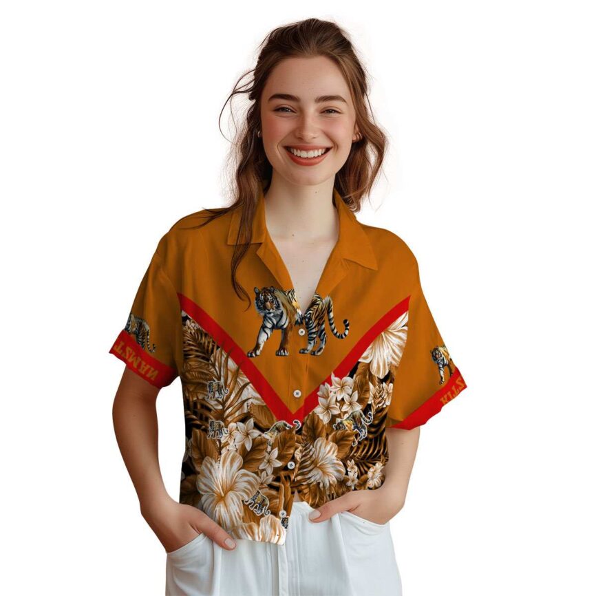 Personalized Tiger Bold Floral Number Hawaiian Shirt Top rated