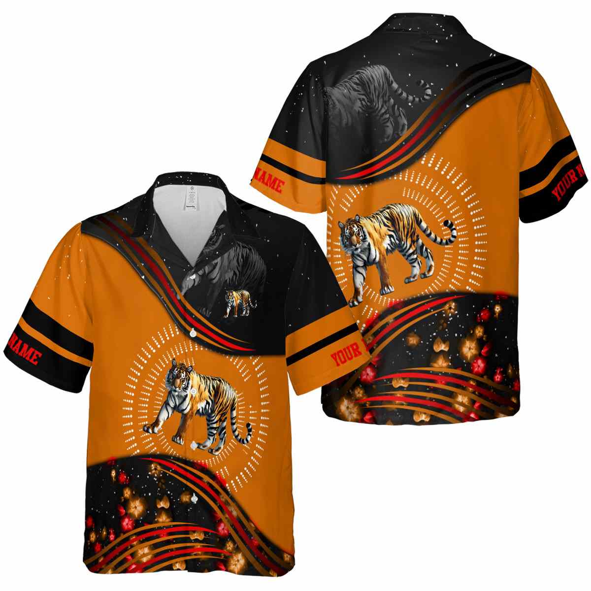 Personalized Tiger Dynamic Swirl Hawaiian Shirt Premium grade Personalized Tiger Dynamic Swirl Hawaiian Shirt Premium grade