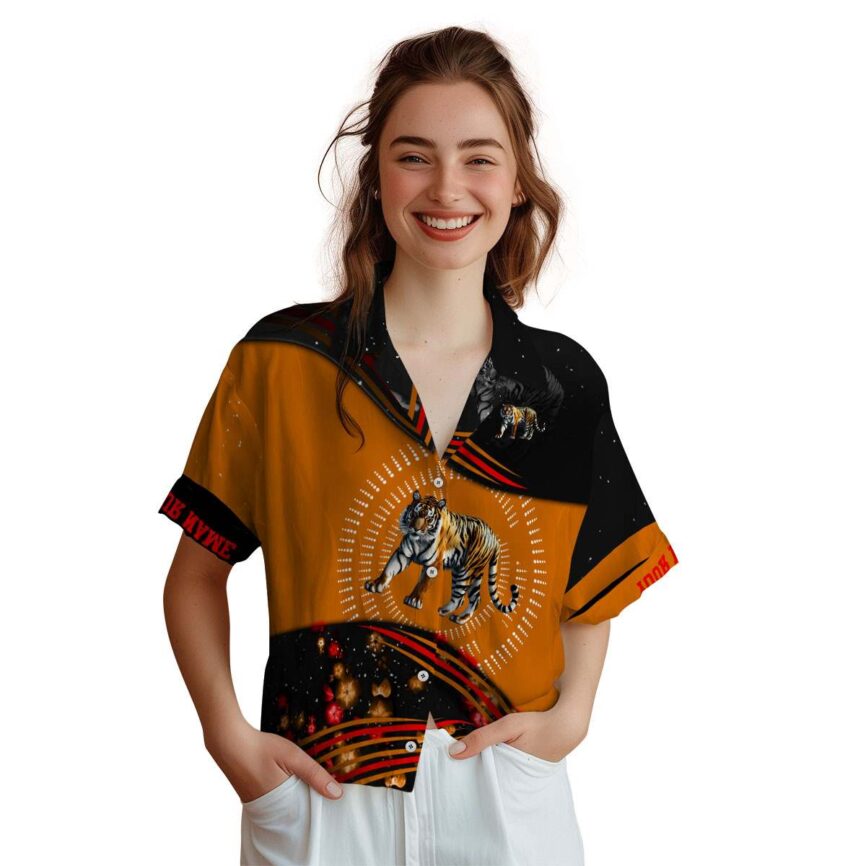 Personalized Tiger Dynamic Swirl Hawaiian Shirt Top rated