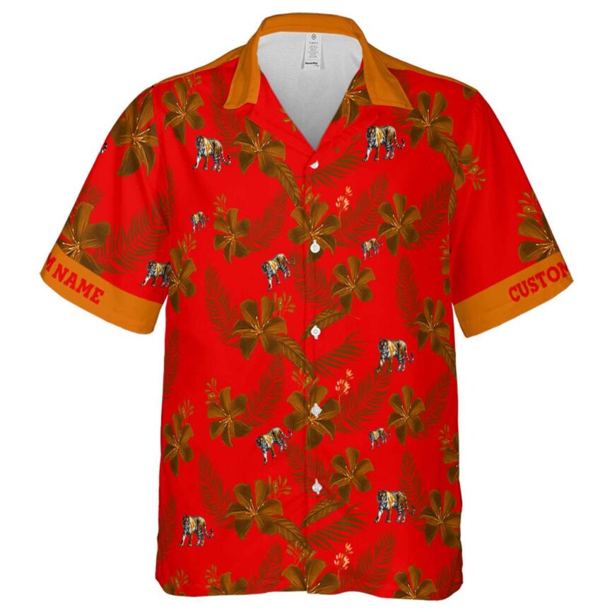 Personalized Tiger Tropical Flower Hawaiian Shirt Fashion forward