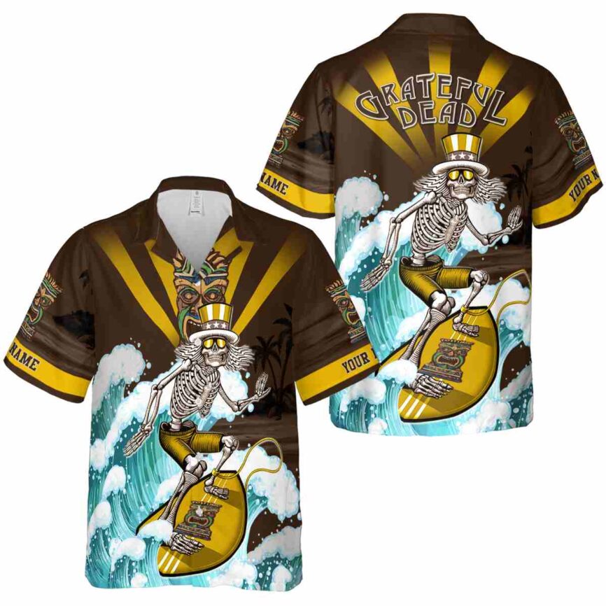 Personalized Tiki Grateful Dead Motif Hawaiian Shirt Premium grade