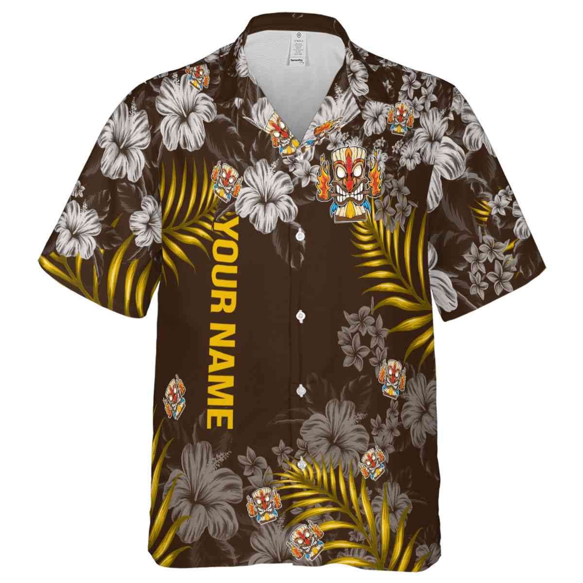 Personalized Tiki Hibiscus Pattern Hawaiian Shirt Fashion forward Personalized Tiki Hibiscus Pattern Hawaiian Shirt Fashion forward