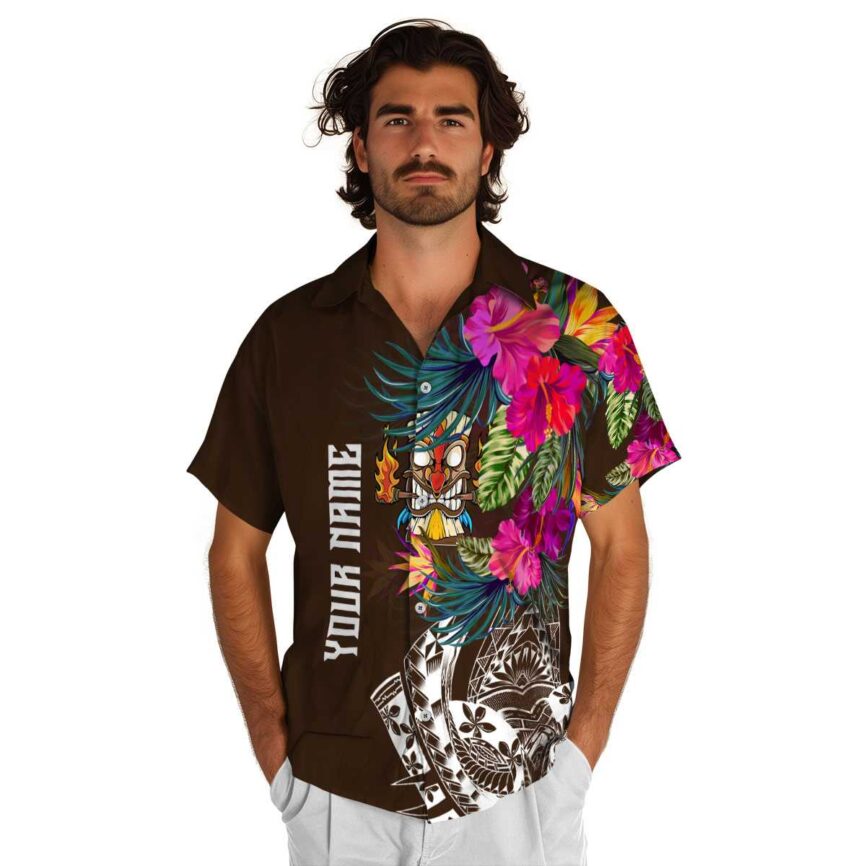 Personalized Tiki Polynesian Flowers Hawaiian Shirt New Arrival