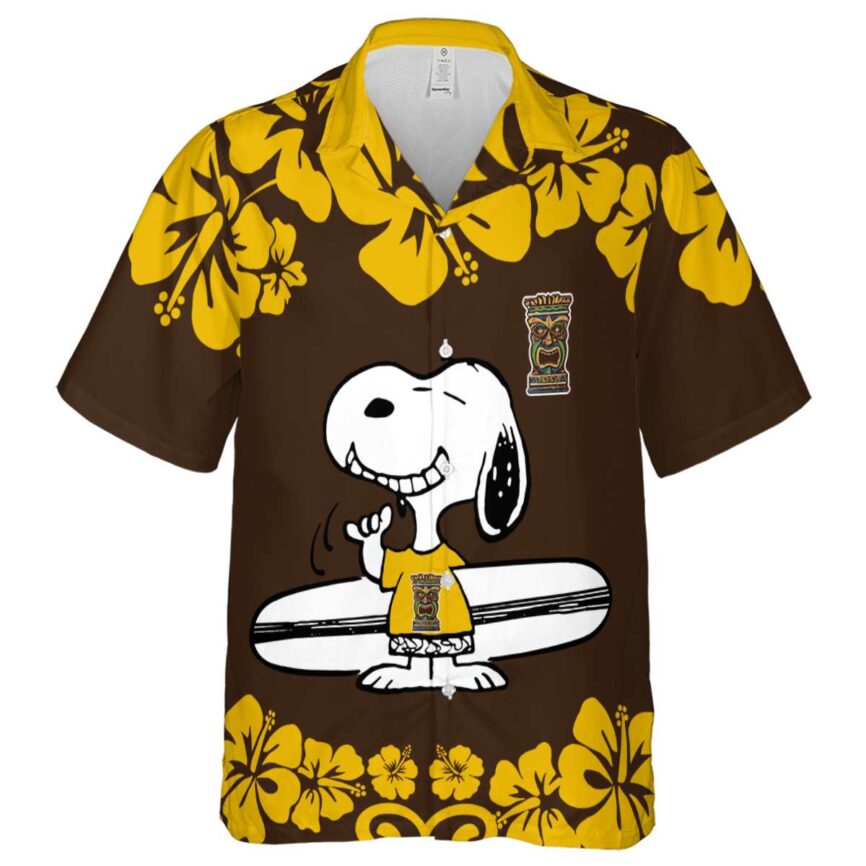 Personalized Tiki Surfing Snoopy Hawaiian Shirt Fashion forward