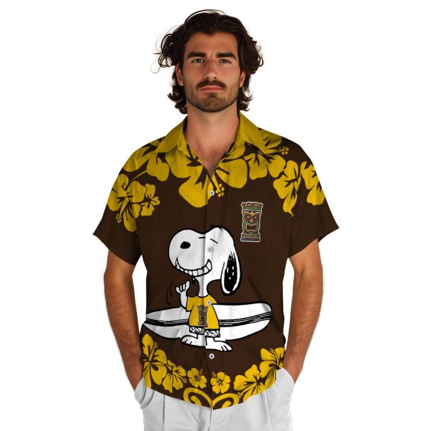Personalized Tiki Surfing Snoopy Hawaiian Shirt New Arrival