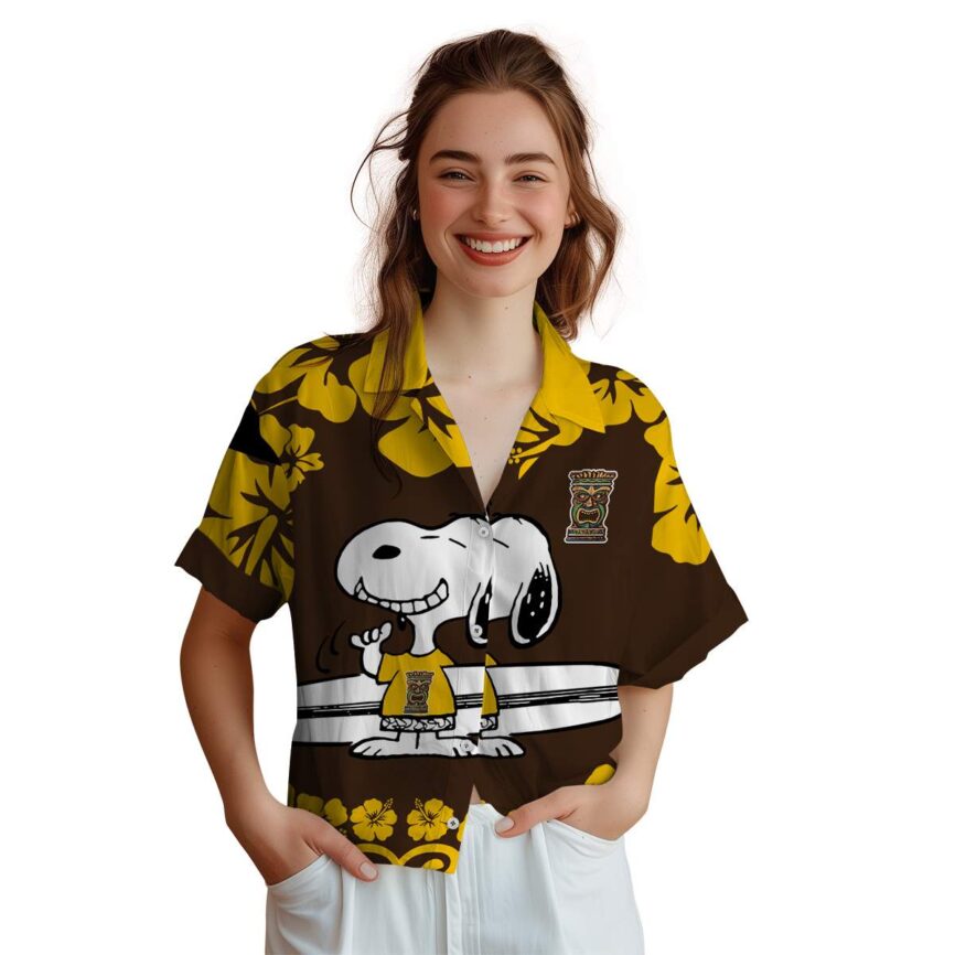 Personalized Tiki Surfing Snoopy Hawaiian Shirt Top rated