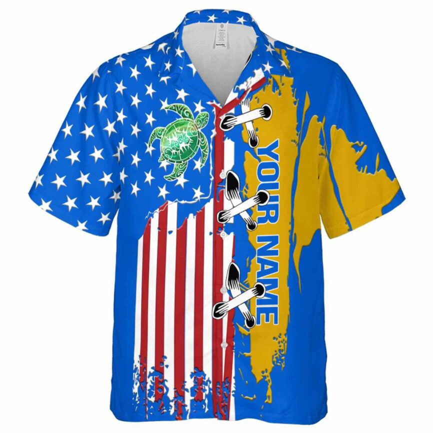 Personalized Tribal Flag Stitches Hawaiian Shirt Fashion forward