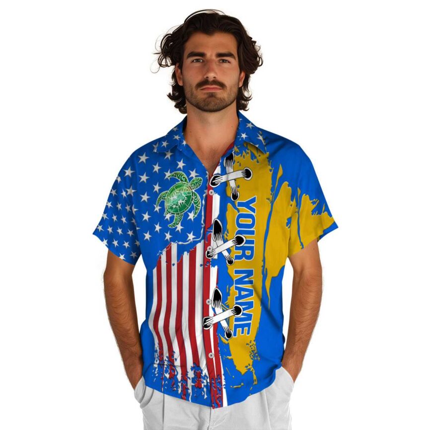 Personalized Tribal Flag Stitches Hawaiian Shirt New Arrival