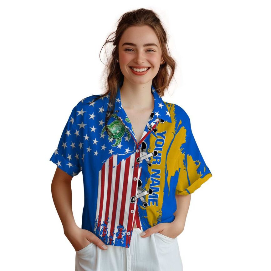 Personalized Tribal Flag Stitches Hawaiian Shirt Top rated