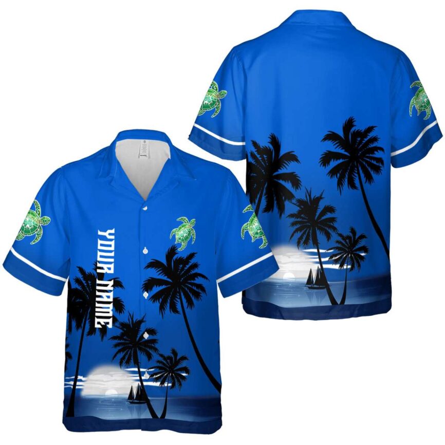 Personalized Tribal Ocean Sunset Hawaiian Shirt Premium grade