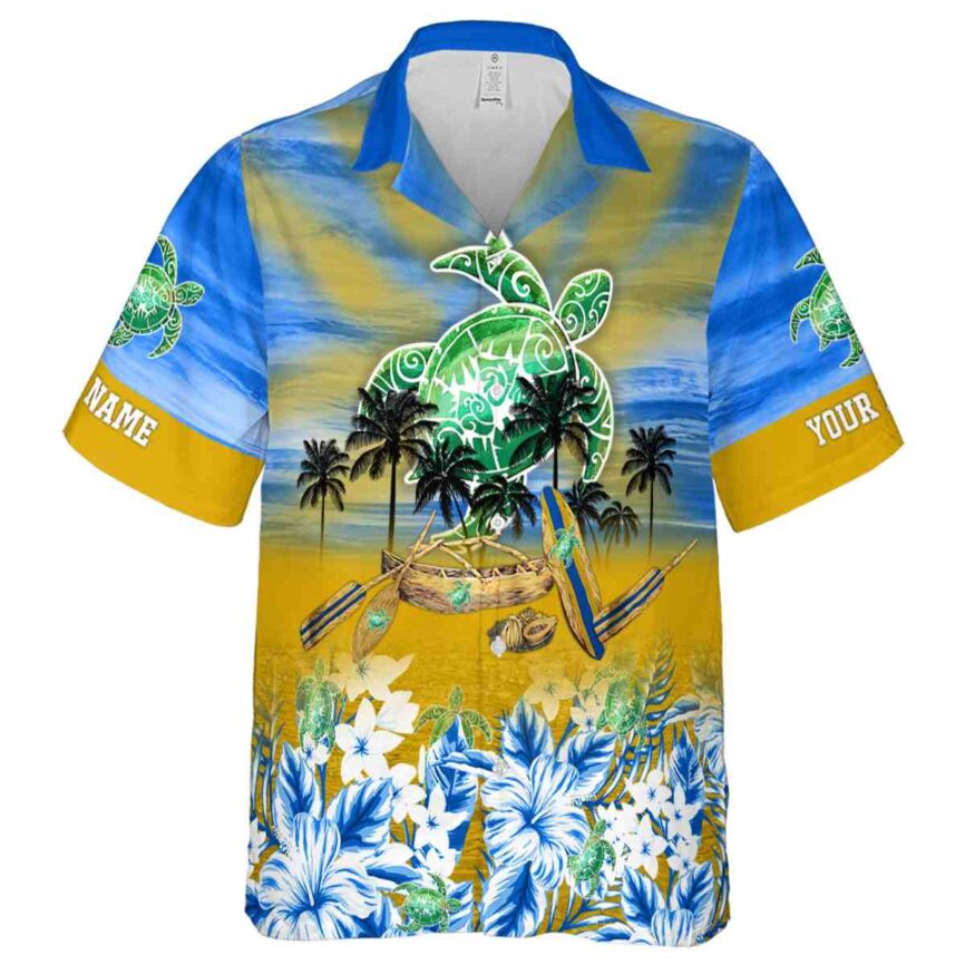 Personalized Tribal Sunset Beach Canoe Hawaiian Shirt Fashion forward 1