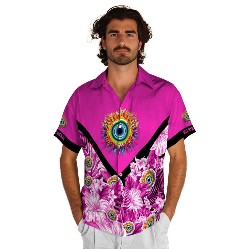 Personalized Trippy Bold Floral Number Hawaiian Shirt New Arrival