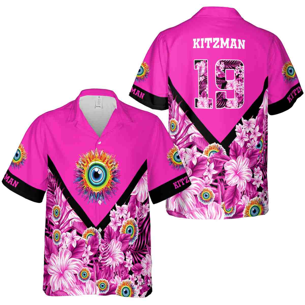 Personalized Trippy Bold Floral Number Hawaiian Shirt Premium grade Personalized Trippy Bold Floral Number Hawaiian Shirt Premium grade