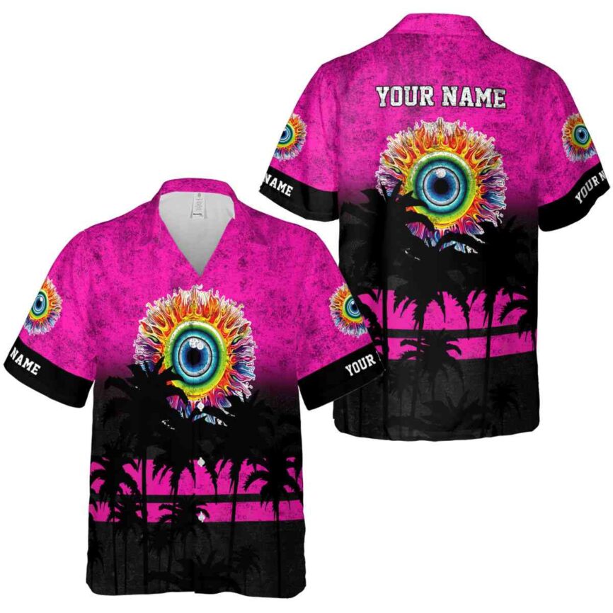 Personalized Trippy Sunset Gradient Hawaiian Shirt Premium grade