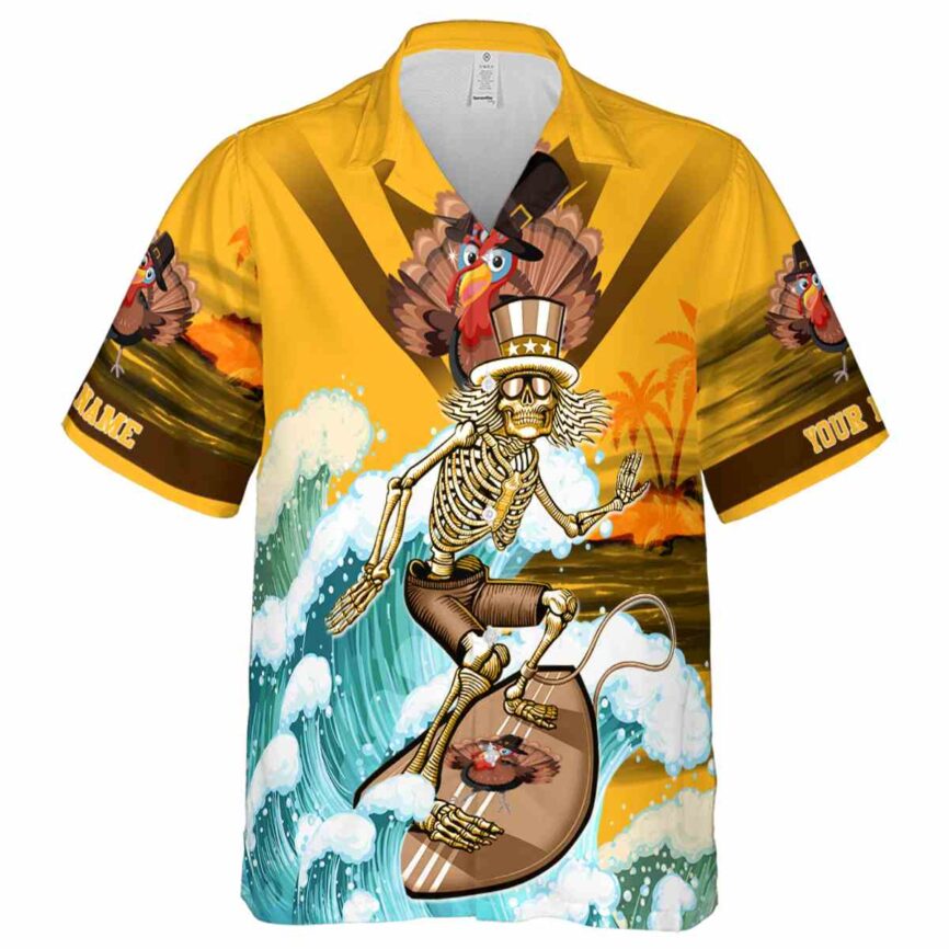Personalized Turkey Grateful Dead Motif Hawaiian Shirt Fashion forward