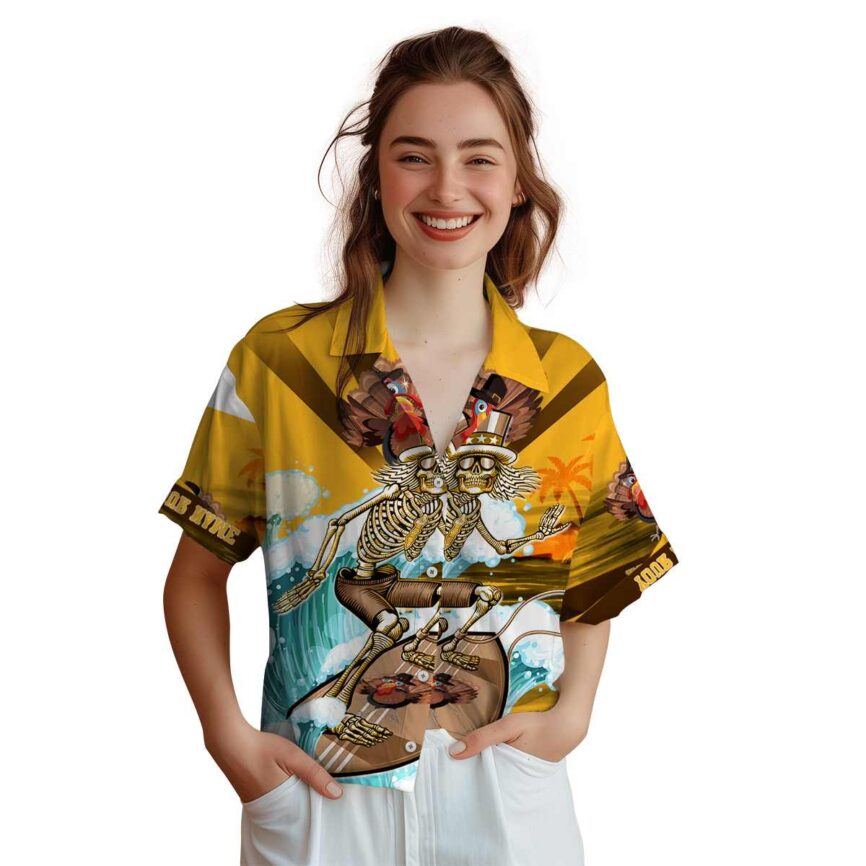 Personalized Turkey Grateful Dead Motif Hawaiian Shirt Top rated