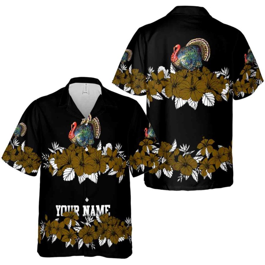 Personalized Turkey Hibiscus Band Hawaiian Shirt Premium grade