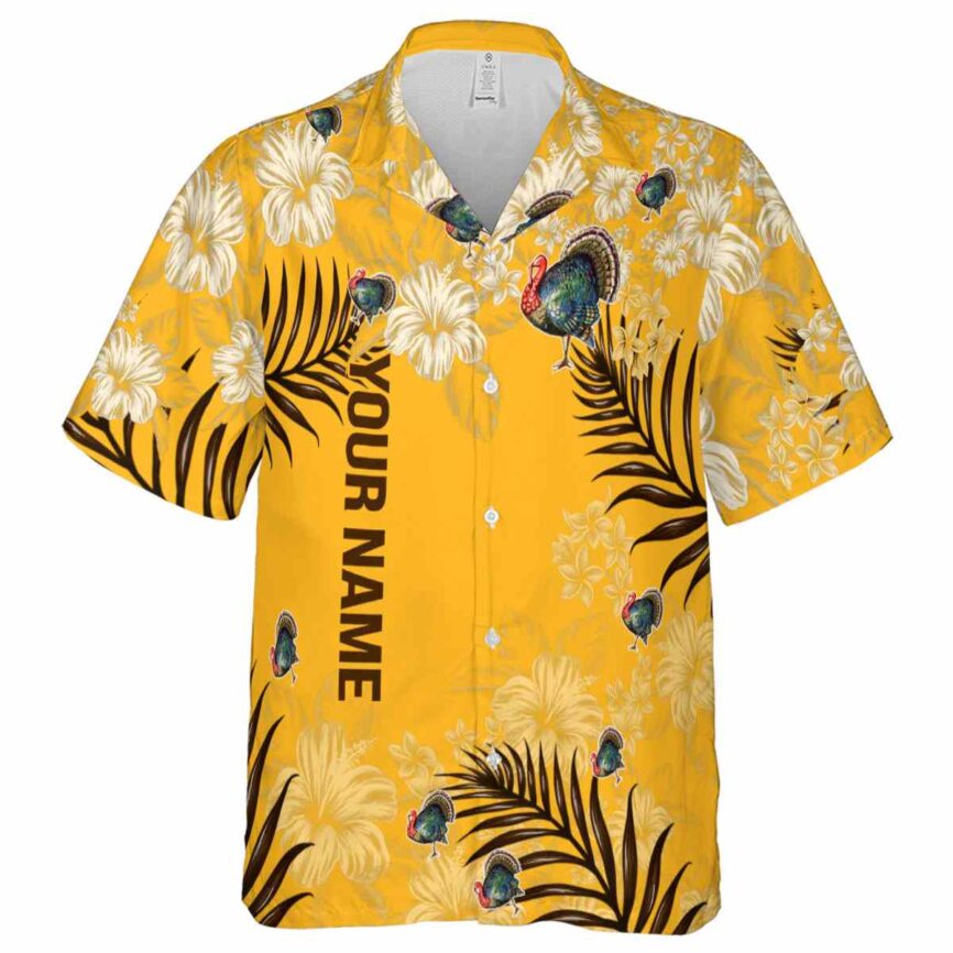 Personalized Turkey Hibiscus Pattern Hawaiian Shirt Fashion forward