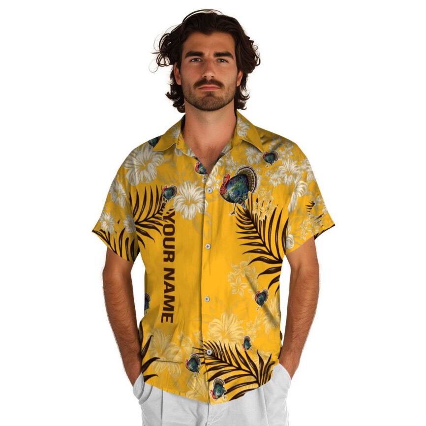 Personalized Turkey Hibiscus Pattern Hawaiian Shirt New Arrival