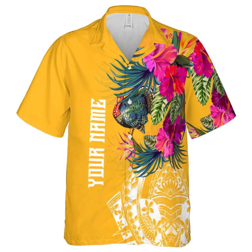 Personalized Turkey Polynesian Flowers Hawaiian Shirt Fashion forward