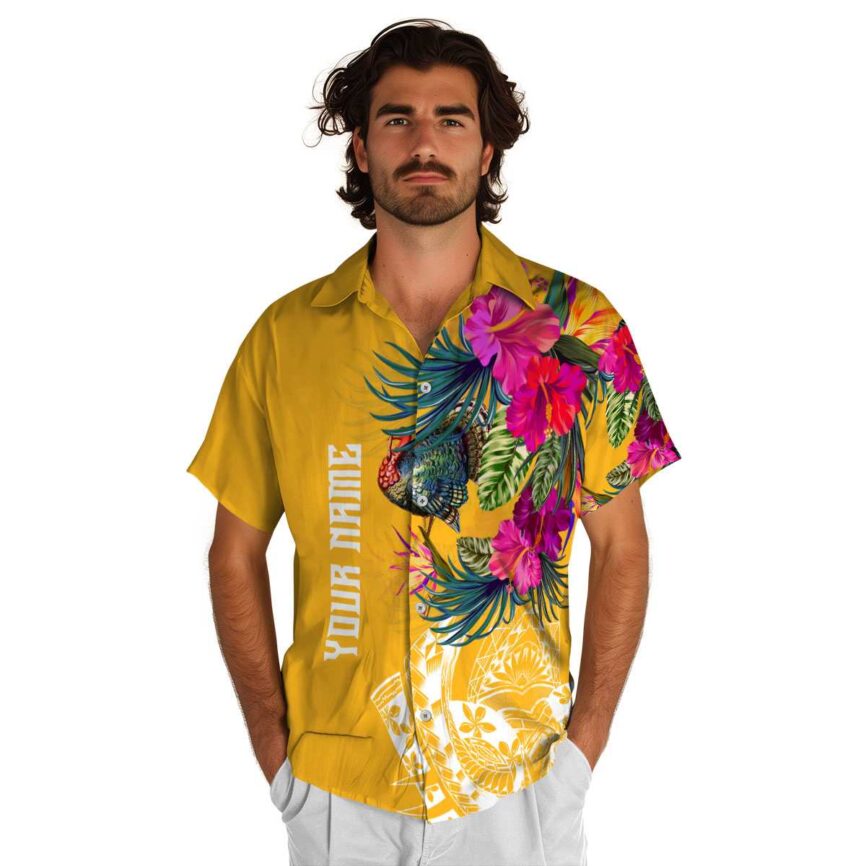 Personalized Turkey Polynesian Flowers Hawaiian Shirt New Arrival