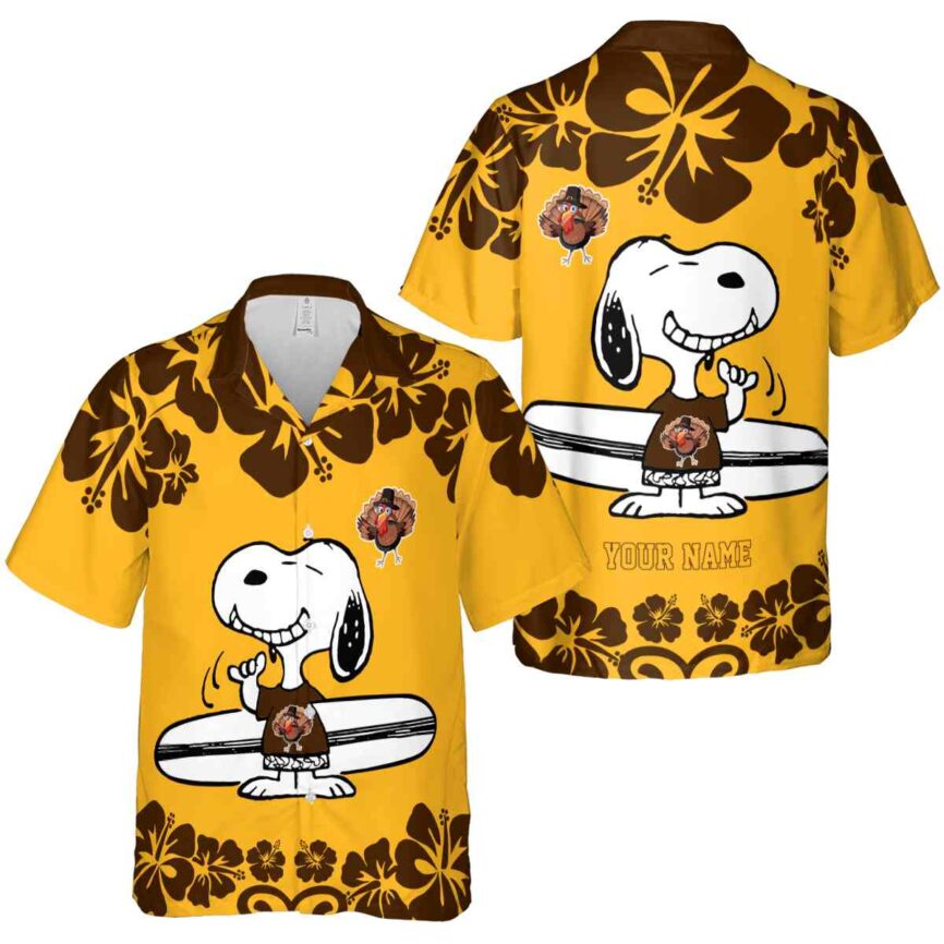 Personalized Turkey Surfing Snoopy Hawaiian Shirt Premium grade