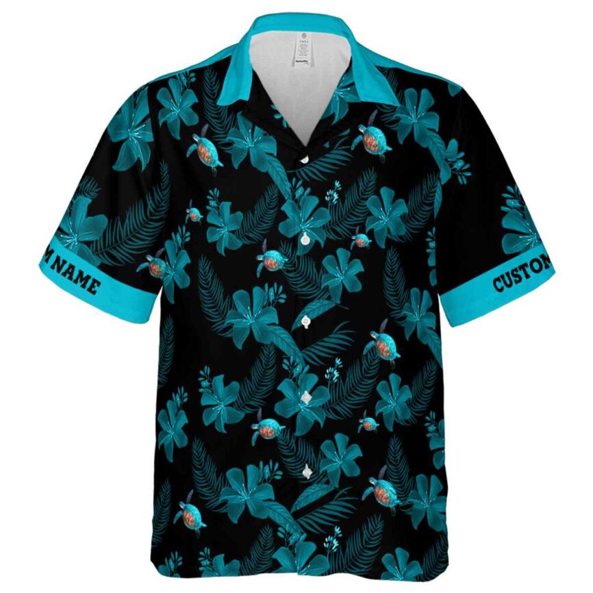 Personalized Turtle Tropical Flower Hawaiian Shirt Fashion forward