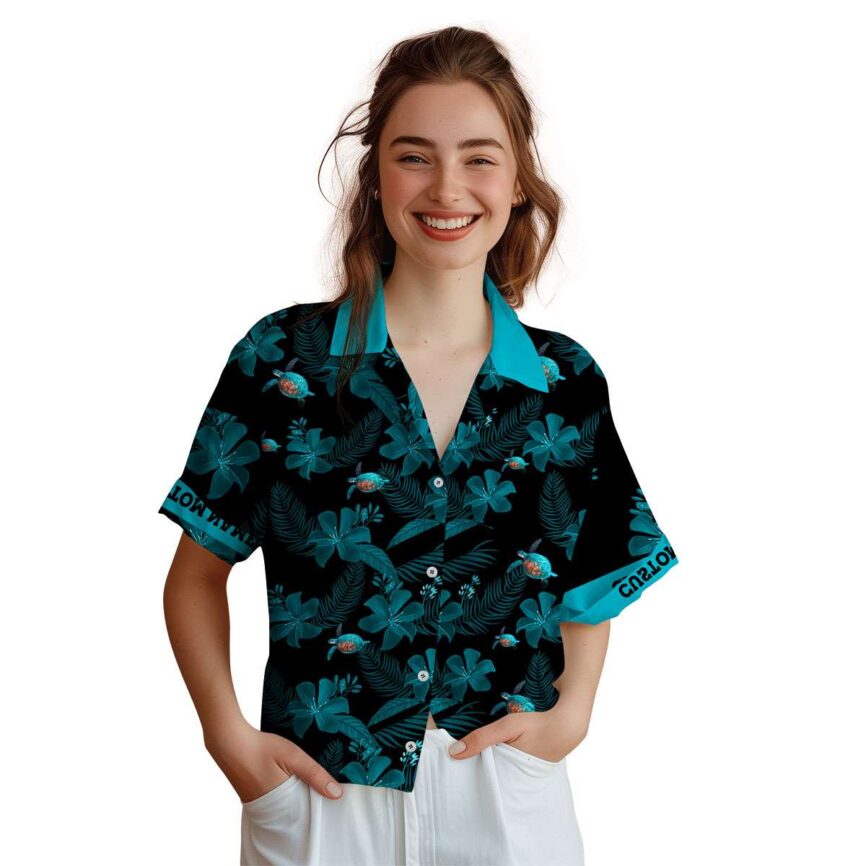 Personalized Turtle Tropical Flower Hawaiian Shirt Top rated