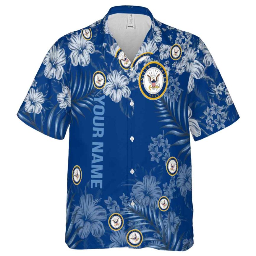 Personalized US Navy Hibiscus Pattern Hawaiian Shirt Fashion forward