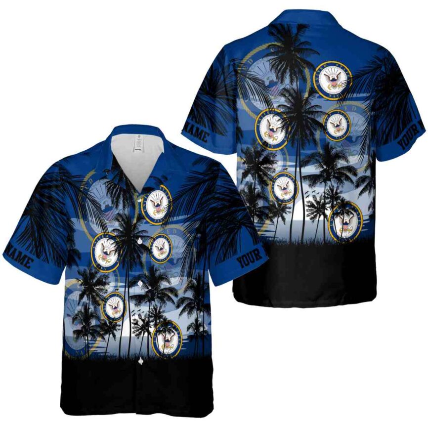 Personalized US Navy Island Scenery Hawaiian Shirt Premium grade