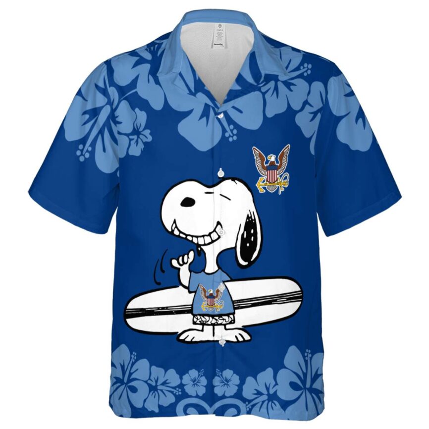Personalized US Navy Surfing Snoopy Hawaiian Shirt Fashion forward